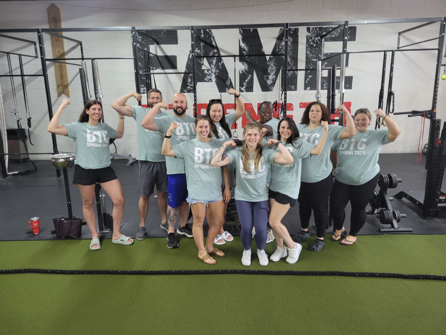 Fame Strength adult training group celebrating together